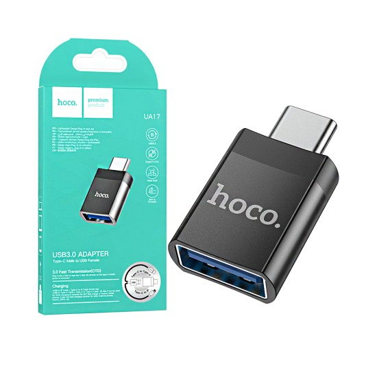 Hoco UA17 OTG Adaptor for Type-c to USB 3.0 Black